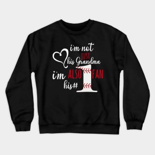 Baseball Grandma #1 Fan Crewneck Sweatshirt